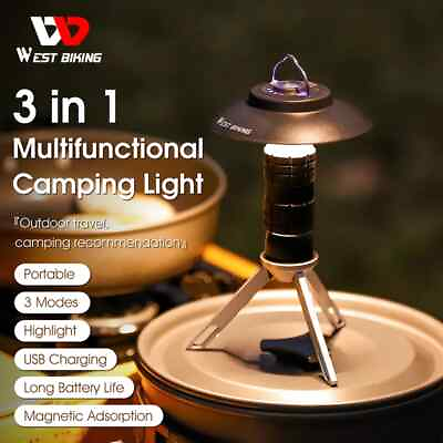 #ad Portable Camping Light with Magnetic USB Rechargeable Camping Lantern Outdoor $31.05