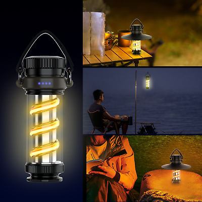 #ad Dual Use LED Camping Lantern Portable USB Rechargeable Flashlight Home Emergency $17.99
