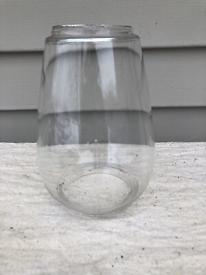 #ad Clear Tubular Pear Shaped Unmarked Barn Lantern Globe $13.50