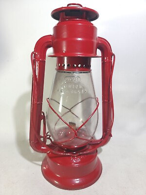 #ad #ad Vintage Red Dietz Junior Cold Blast Kerosene Lantern Original Glass Globe USA $89.80