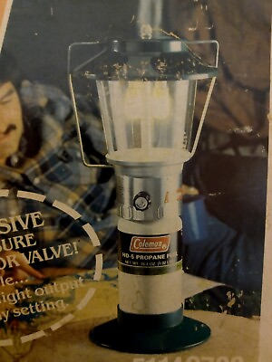 #ad 1981 Coleman Propane Dual Mantle Lantern 5114C700 Original Box Unused READ $39.95