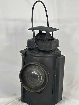 #ad rare very early semaphore signal railroad lantern with burner nice $275.00