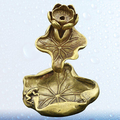 #ad Floating Paper Flowers Feng Shui Ornament Antique Incense Burner Lotus Leaf $14.62