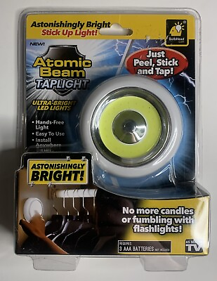 #ad #ad New Atomic Beam Taplight Ultra Bright LED Light As Seen On TV $15.00