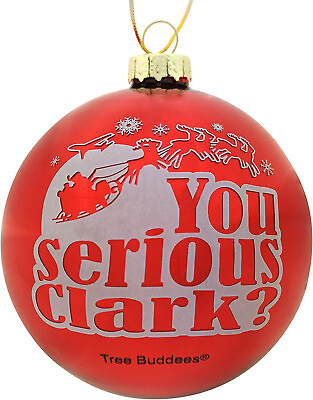 #ad You serious Clark? Red Glass Christmas Ornament Holiday Decor $11.80