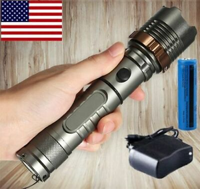 #ad Rechargeable Camping LED Flashlight Tactical Police TorchBattChar $11.69