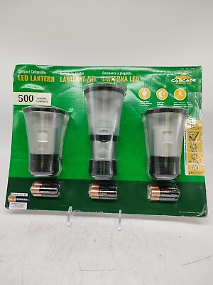 #ad 3 Pack Cascade Mountain Tech Compact Collapsible LED Lanterns with Batteries $19.14