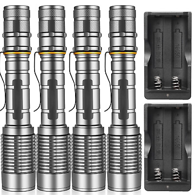 #ad Super Bright 990000 Lumen Tactical Police LED Flashlight Rechargeable Zoom Torch $10.98