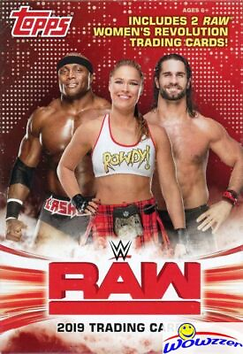 #ad 2019 Topps WWE RAW Wrestling HUGE EXCLUSIVE Sealed HANGER Box Women’s Revolution $14.95