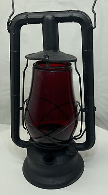 #ad ANTIQUE DIETZ MONARCH Red Globe OIL LAMP LANTERN NEW YORK USA $57.99