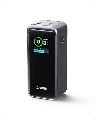 #ad Anker Prime Power Bank 20000mAh 200W USB C 3 Ports Charger Smart Display Refurb $89.99