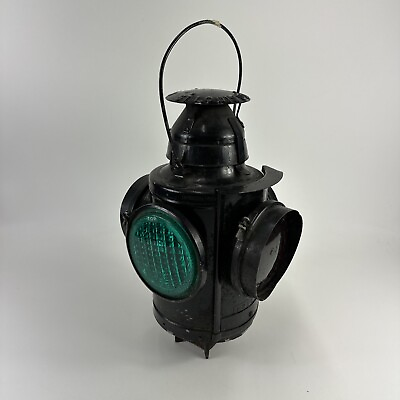 #ad Vintage 1940s Handlan Caboose St. Louis 4 Way Railroad Switch Lantern $299.99