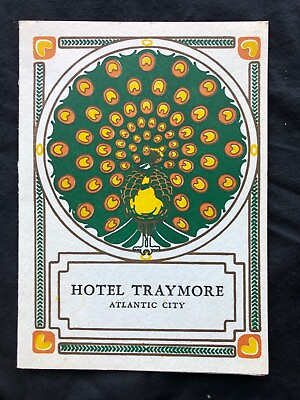#ad Hotel Traymore Atlantic City Paper Peacock Beach Restaurant Souvenir 1934 Summer $22.33