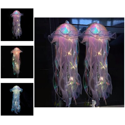#ad Jellyfish Lantern Battery Operated Illumination Led Night Lamp Hanging Jellyfish $16.65