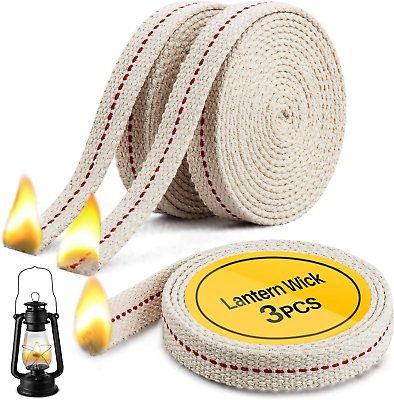 #ad Lamp Wick Lantern Wick Lantern Wicks 3 Rolls 1 2 Inch Flat Cotton Oil Lamp Wic $9.40