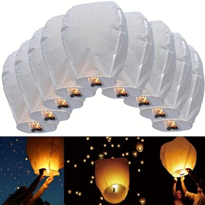 #ad 20 Pack Chinese Lanterns Tissue Paper Lanterns to Release in Memorial Events $39.99