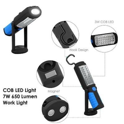 #ad 1X COB LED Magnetic Work Light Outdoor Mechanic Flashlight Lamp USB Rechargeable $20.58