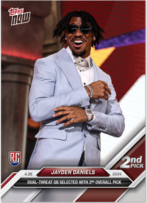 #ad 2024 Topps Now 2nd Overall Pick #D 2 Jayden Daniels RC Rookie PRESALE $6.44
