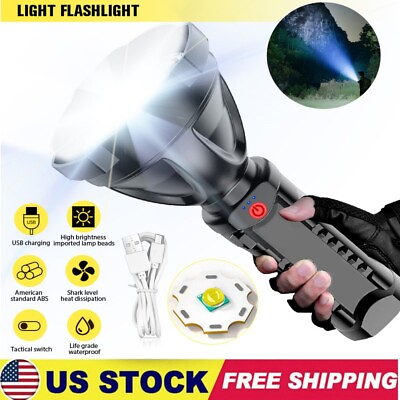 #ad Linterna LED Recargables Tacticas Militar de Alta Potencia de Bateria Flashlight $12.99