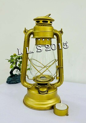 #ad Antique Collectible Metal Hanging Candle Lantern 12 Inch Handmade Nautical Decor $69.99