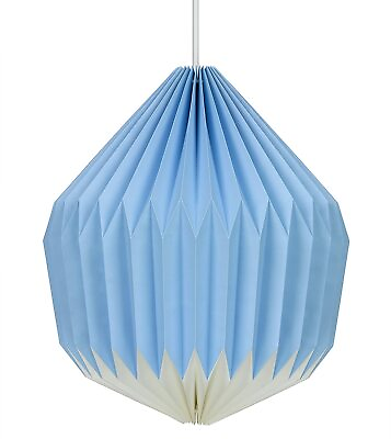 #ad Lampshade Cornflower Blue Paper Light Shade Wild Wood Gift Home Geometric $49.63