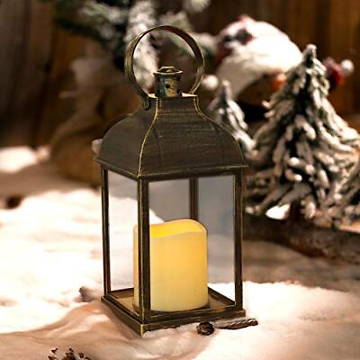 #ad Decorative Candle Lanterns Flameless Battery Operated Bronze 10 inch X 1 $16.24