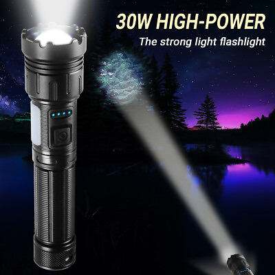 #ad 1000000 Lumens Super Bright LED Tactical Flashlight Rechargeable COB Work Light $5.50