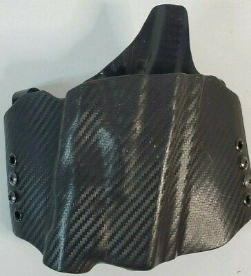 #ad #ad kydex black gun flashlight holster out of waistband unbranded holster preowned $24.99