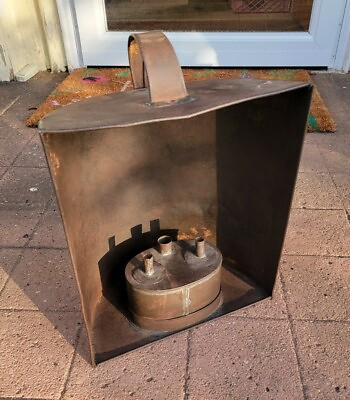 #ad Primitive Whale oil Lantern Farmhouse Farm Antique Metal Lamp $375.00