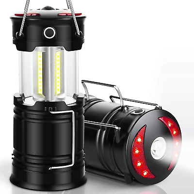 #ad 2 Pack Camping Lights LED Lanterns USB Battery Rechargeable Hiking Lantern 2 In1 $32.95