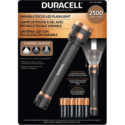 #ad Duracell 2500L Flashlight 2500 Lumens 3 Beam Modes Batteries Included $69.98
