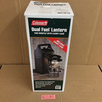 #ad #ad Coleman Dual Fuel Two Mantle Lantern 285 746 With Box With Carrying Case USA NOS $85.45