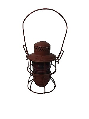 #ad #ad Vintage Adlake Kero Railroad Lantern Red Globe C.M.ST. Pamp;P USA CANADA $96.00