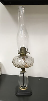 #ad Antique 1880’s Glass Kerosene Lamp Traditional Rare Vintage Oil Lantern $142.99