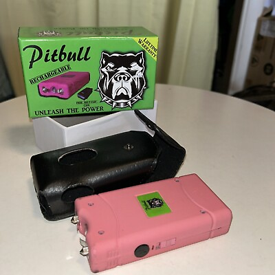 #ad #ad PITBULL Mini Stun Gun with Case and box Safety Pin PINK works $10.00