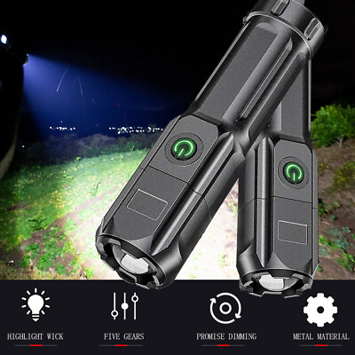 #ad #ad 1XSuper Bright LED Torch Tactical Flashlight Lantern Lamp Light USB Rechargeable $6.99