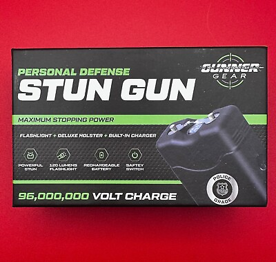#ad Police Grade High Volt Charge Stun Gun w Holster Flashlight Built In Charger NIB $8.50