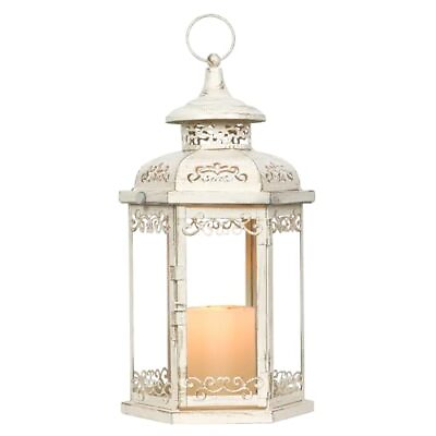 #ad Lanterns Decorations Indoor 15quot; Vintage Lantern Decor Outdoor Large Hanging M... $22.99