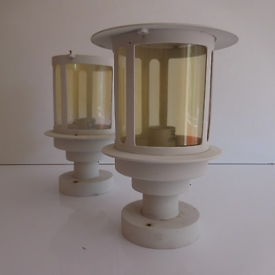 #ad 2 Lanterns Lamps Outdoor Interior Made IN PRC Art Deco Vintage 20th Pn $209.45