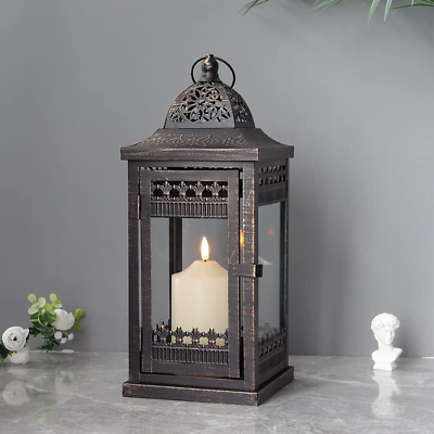 #ad JHY DESIGN Decorative Candle Lanterns 14.5quot; High Vintage Style Hanging Lantern $37.23