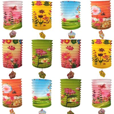 #ad #ad 12Pack Chinese Japanese Hanging Paper Lanterns Colorful Asian Chinese Flower... $25.86