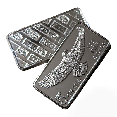 #ad 1 5 Gram Monarch Silver Bars Eagle Design UNC $9.99