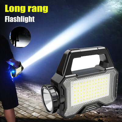 #ad 1000000 Lumens Super Bright LED Tactical Flashlight Rechargeable LED Work Light $15.76