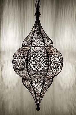 #ad #ad Silver Moroccan Lantern Lamp Lighting Turkish Hanging Lamp Hole Seljuks Pattern $106.99