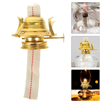 #ad Kerosene Lamp Wick Holder Wicks Flat Oil Parts Lamps for Indoor Use Vintage $8.88