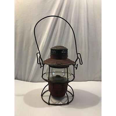 #ad Adams amp; Westlake antique railroad lantern Adlake Kero clear globe $250.00