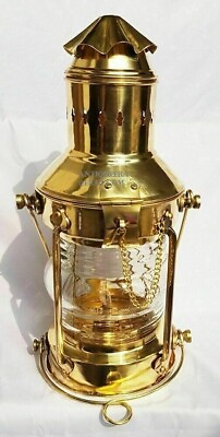 #ad Lantern Lamp Vintage Brass Oil Maritime Ship Anchor Boat Light Xmas Decor 10#x27;#x27; $62.29