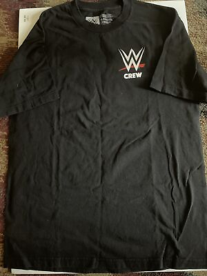 #ad WWE Crew Summer Tour 2019 Mens Large Shirt Black Short Sleeve RARE $25.00