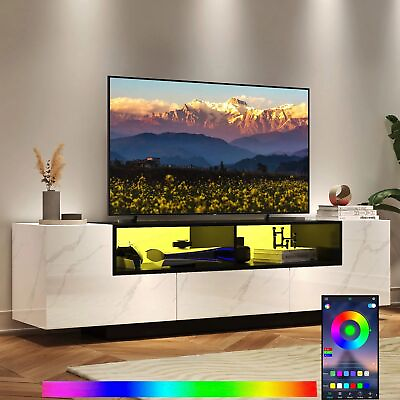 #ad 70quot; Modern LED TV Stand High Gloss Entertainment Center Console for 75quot; 80quot; TV $215.64