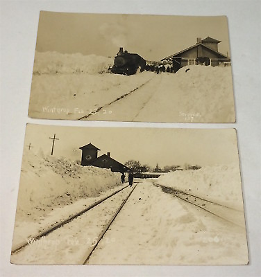 #ad Rare Antique American Railroad Transportation Train Real Photo Postcard RPPC Lot $49.49